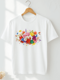 T-Shirt „Blumen Bouquet“ (Größe XL, Baumwolle)