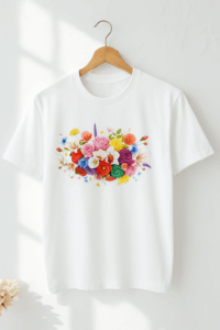T-Shirt „Blumen Bouquet“ (Größe XL, Baumwolle)