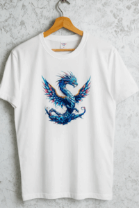 T-Shirt „Drache“ (Größe XL, Baumwolle)