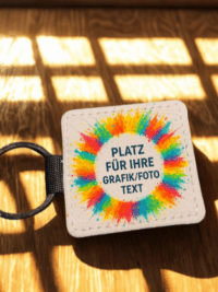 Schlüsselanhänger „Quadrat“ (80x40x4 mm, Druckfläche 50x50 mm)