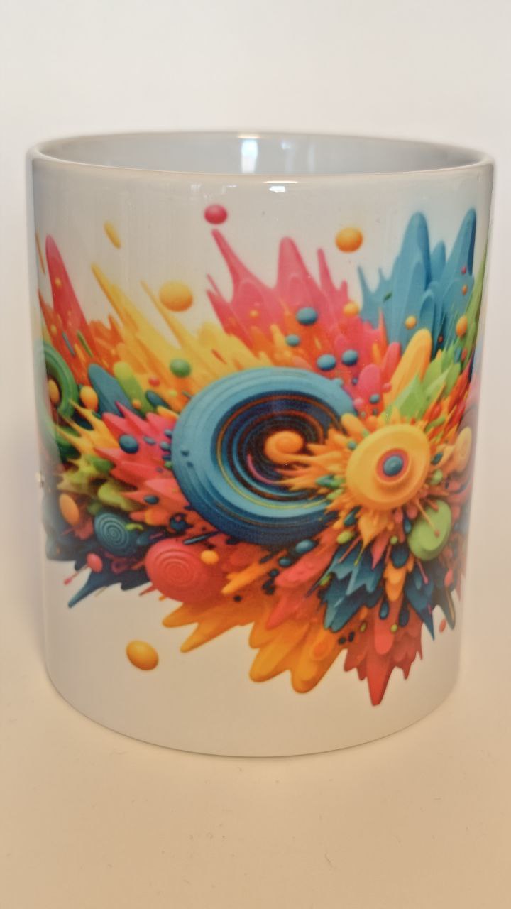 Keramikbecher „Farbexplosion / Color Splash“ – 330 ml