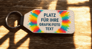 Schlüsselanhänger „Rechteck“ (110x40x4 mm, Druckfläche 80x40 mm)