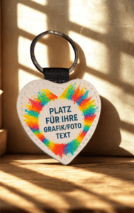 Personalisierter Herz-Schlüsselanhänger